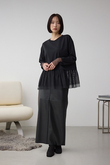 アソートレイヤードペプラムトップス 詳細画像