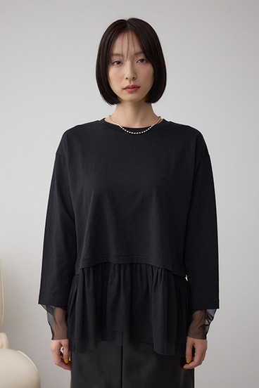 アソートレイヤードペプラムトップス 詳細画像
