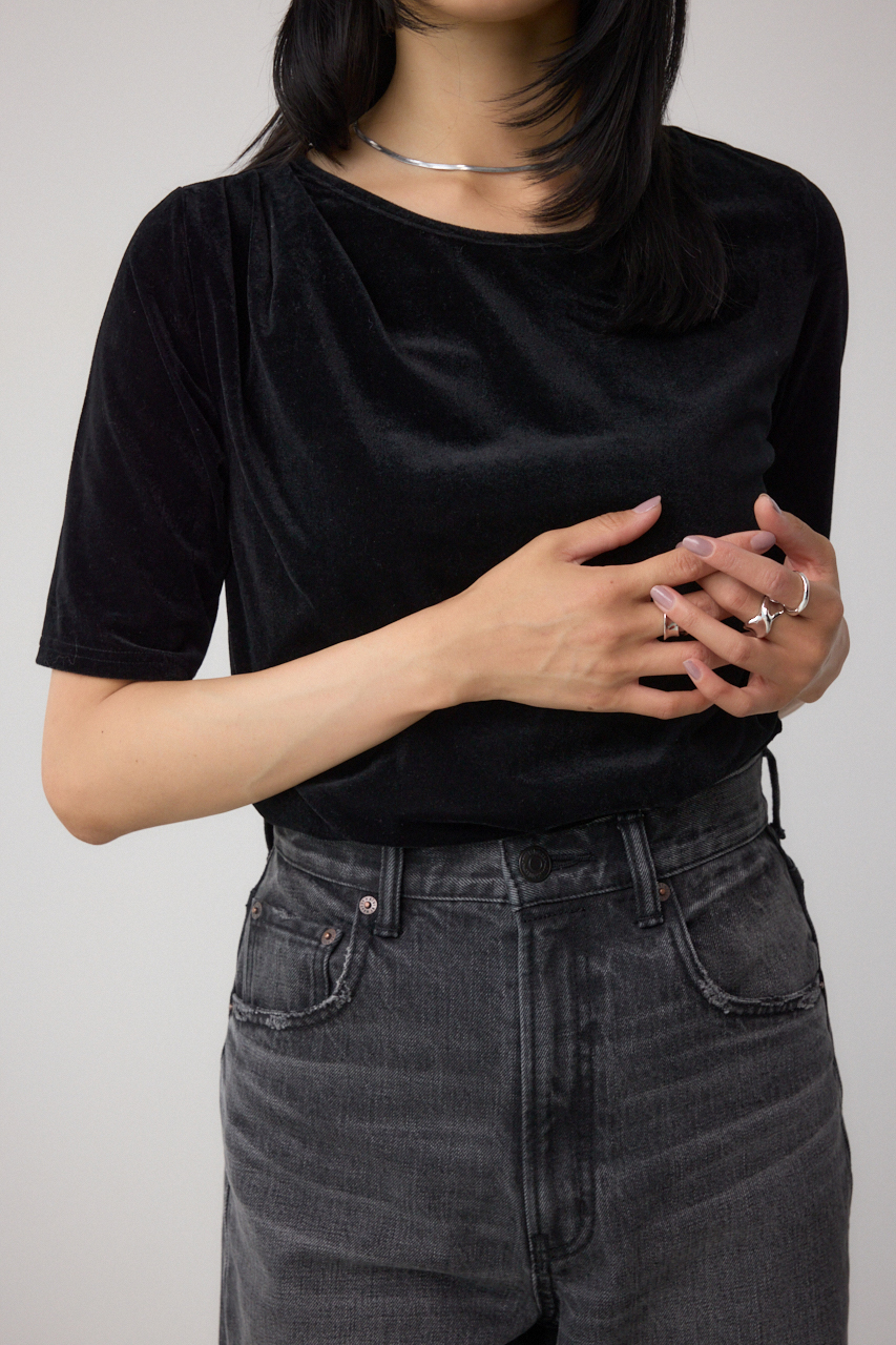 堀田茜さん着用アイテム】ベロアカットトップス｜WOMEN