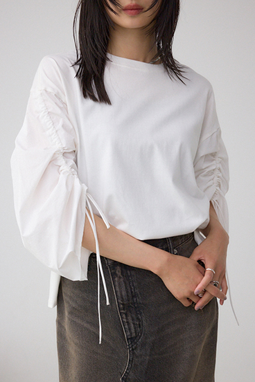 ギャザースリーブカットトップス