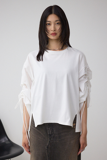 ギャザースリーブカットトップス 詳細画像