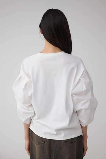 ギャザースリーブカットトップス 詳細画像