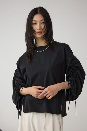 ギャザースリーブカットトップス