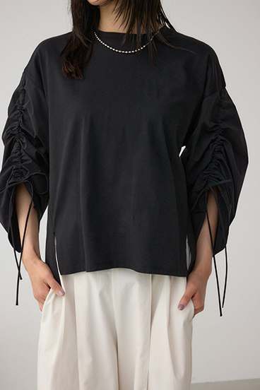 ギャザースリーブカットトップス