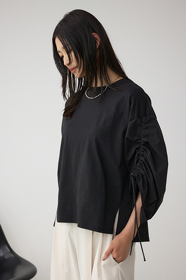 ギャザースリーブカットトップス 詳細画像