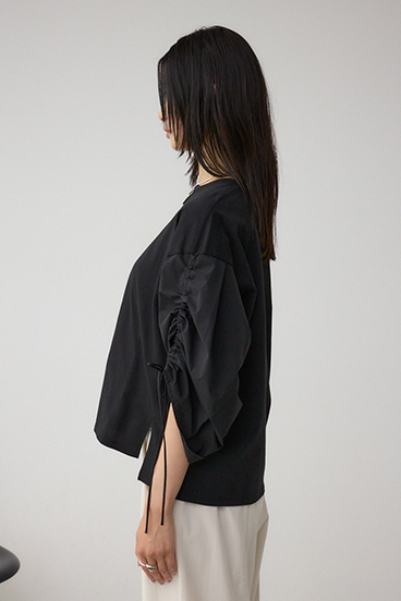 ギャザースリーブカットトップス 詳細画像