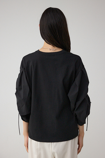 ギャザースリーブカットトップス 詳細画像