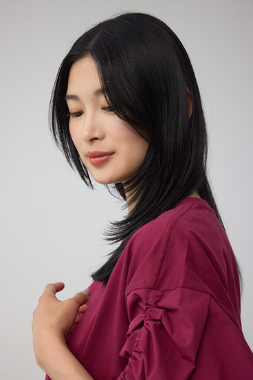 ギャザースリーブカットトップス