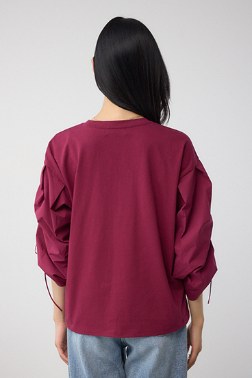 ギャザースリーブカットトップス 詳細画像