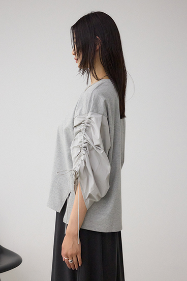 ギャザースリーブカットトップス 詳細画像