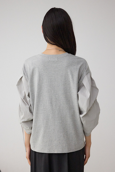 ギャザースリーブカットトップス 詳細画像