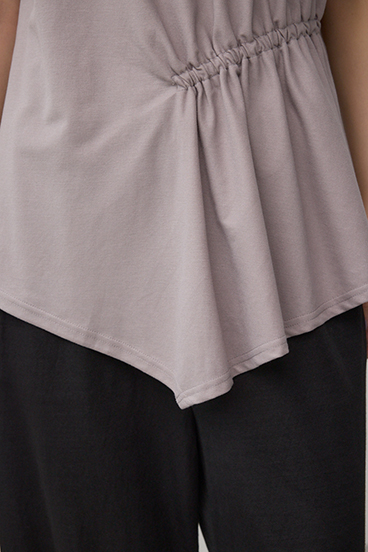 C/T冷感アシメギャザートップス 詳細画像