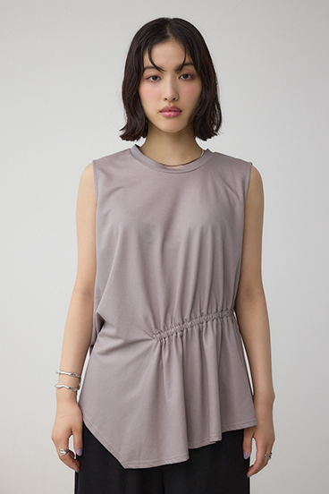 C/T冷感アシメギャザートップス 詳細画像