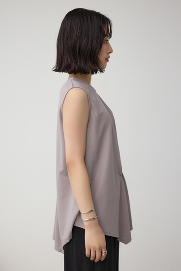 C/T冷感アシメギャザートップス 詳細画像