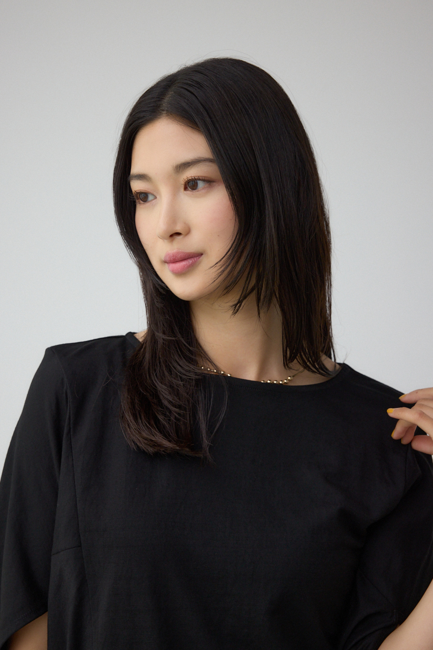 メルシーボークー★草木染メルロンティートップス黒 mercibeaucoup,（メルシーボークー）の「S：メルムジウラケ（T