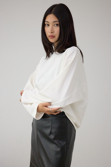 コクーンカットロングスリーブトップス 詳細画像