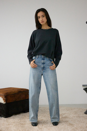 コクーンカットロングスリーブトップス 詳細画像