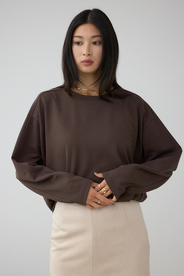 コクーンカットロングスリーブトップス 詳細画像