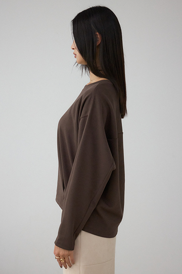 コクーンカットロングスリーブトップス 詳細画像
