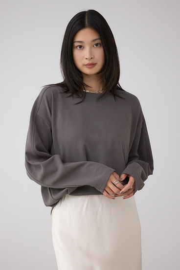 コクーンカットロングスリーブトップス 詳細画像