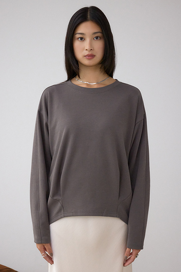 コクーンカットロングスリーブトップス 詳細画像