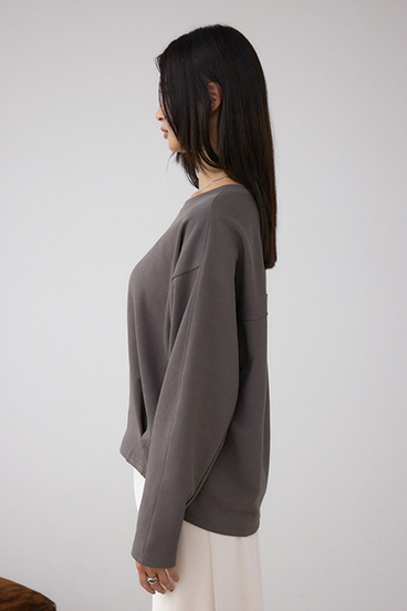 コクーンカットロングスリーブトップス 詳細画像