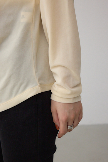 ベロアアシメカットトップス 詳細画像