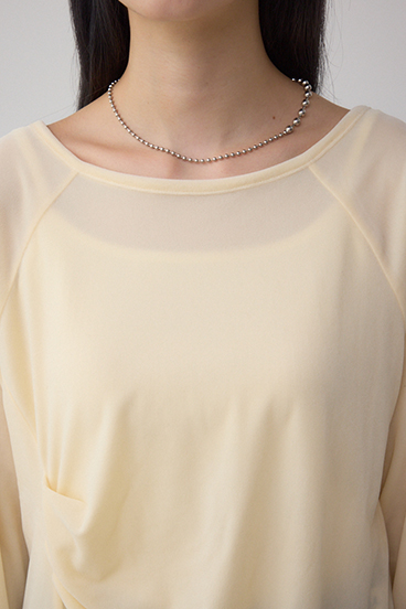 ベロアアシメカットトップス 詳細画像