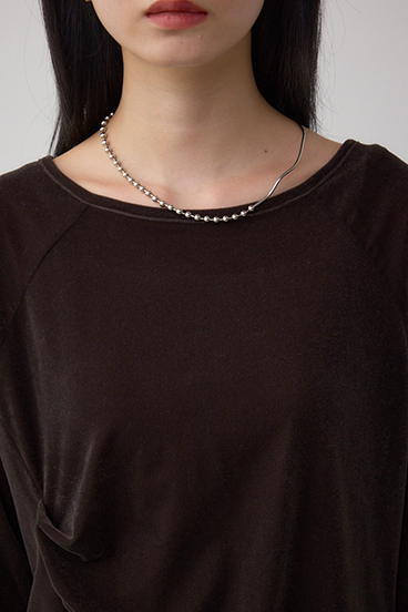 ベロアアシメカットトップス 詳細画像