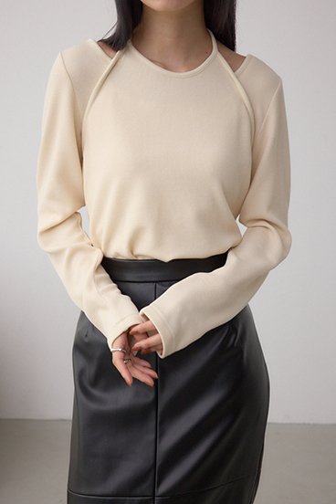 ホルターレイヤードトップス