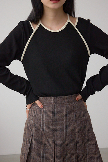 ホルターレイヤードトップス