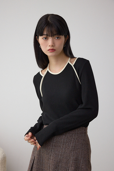 ホルターレイヤードトップス 詳細画像