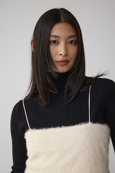 ラメシャギーカットキャミソール