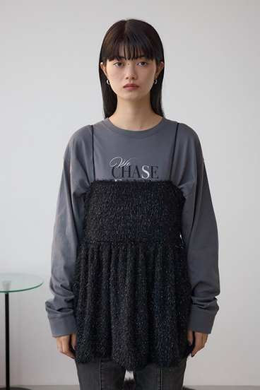 ラメシャギーカットキャミソール 詳細画像