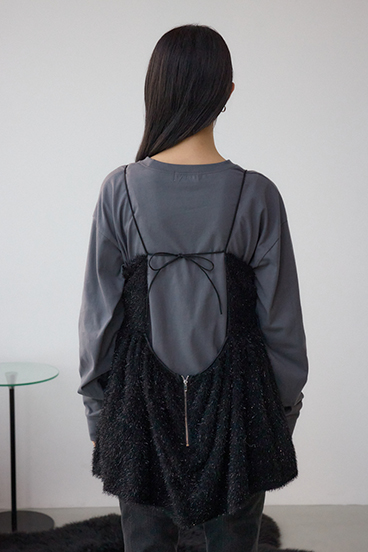 ラメシャギーカットキャミソール 詳細画像