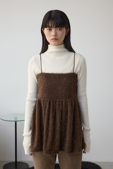 ラメシャギーカットキャミソール 詳細画像