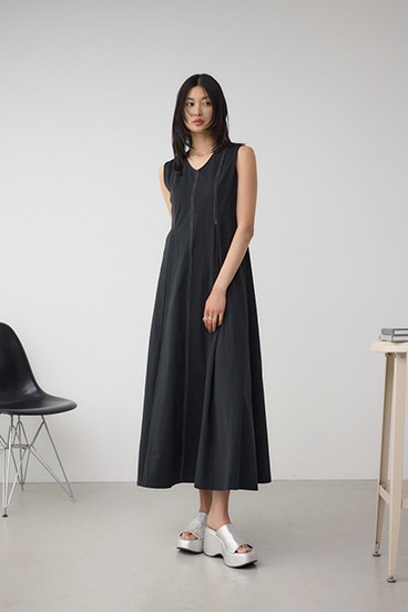 ステッチフレアカットワンピース 詳細画像