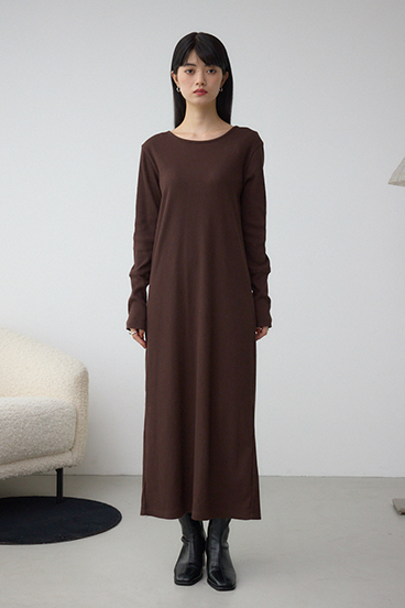 【SET】ハーフジップスウェットワンピース 詳細画像