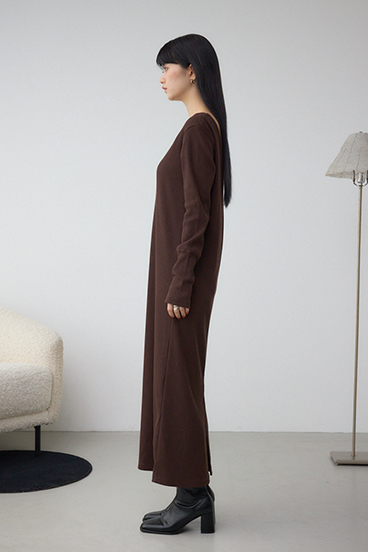 【SET】ハーフジップスウェットワンピース 詳細画像