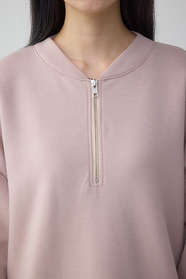 【SET】ハーフジップスウェットワンピース 詳細画像