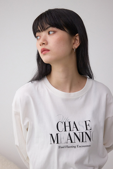 メタリックパーツプリントロングTシャツ 詳細画像