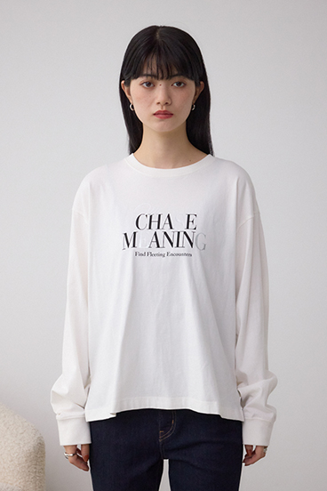 メタリックパーツプリントロングTシャツ 詳細画像