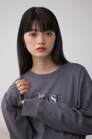 メタリックパーツプリントロングTシャツ 詳細画像