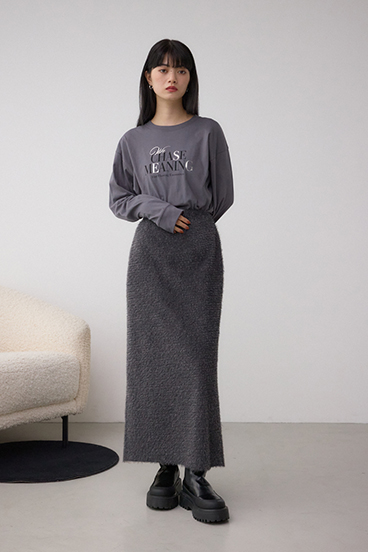 メタリックパーツプリントロングTシャツ 詳細画像