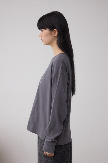 メタリックパーツプリントロングTシャツ 詳細画像