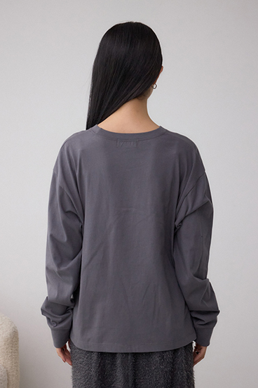 メタリックパーツプリントロングTシャツ 詳細画像