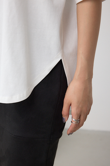 C/T冷感ラウンドヘムTシャツ 詳細画像