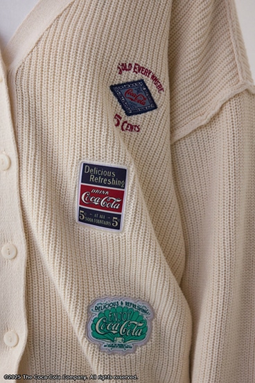 【Coca-Cola®｜AZUL】ワッペンカーディガン 詳細画像