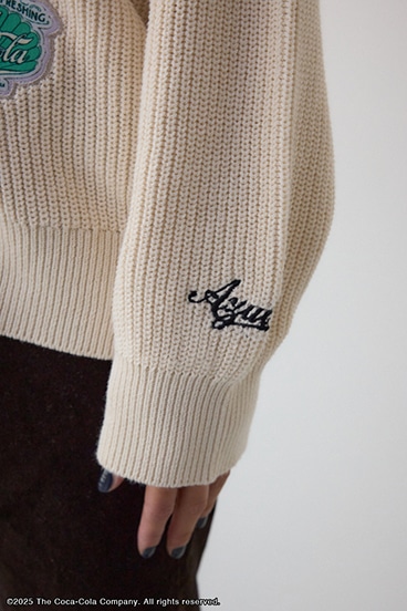 【Coca-Cola®｜AZUL】ワッペンカーディガン 詳細画像