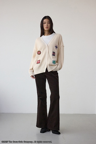 【Coca-Cola®｜AZUL】ワッペンカーディガン 詳細画像